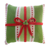 Green Stripe Gift 10" Pillow