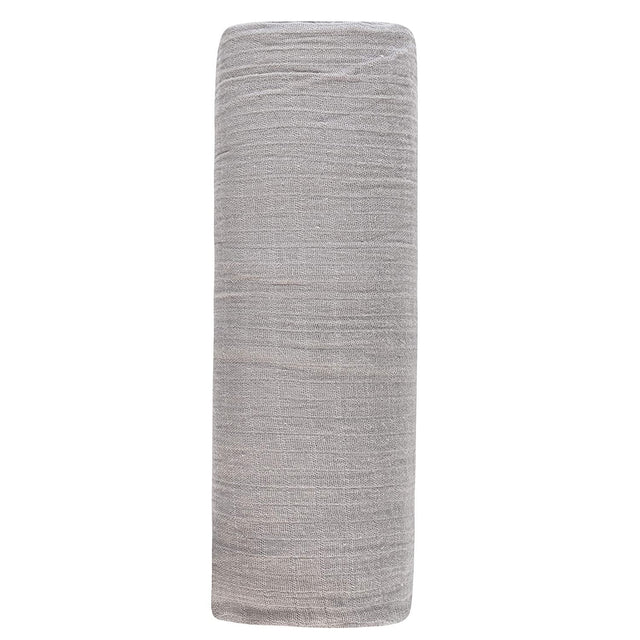 Cotton Muslin Swaddle Blanket - Silver Grey - HoneyBug 