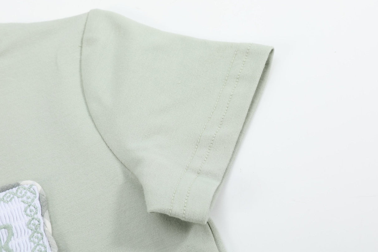 Misty Blue Big Brother Smocked Shirt and Shorts Set