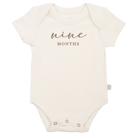 graphic bodysuit | nine months milestone taupe - HoneyBug 