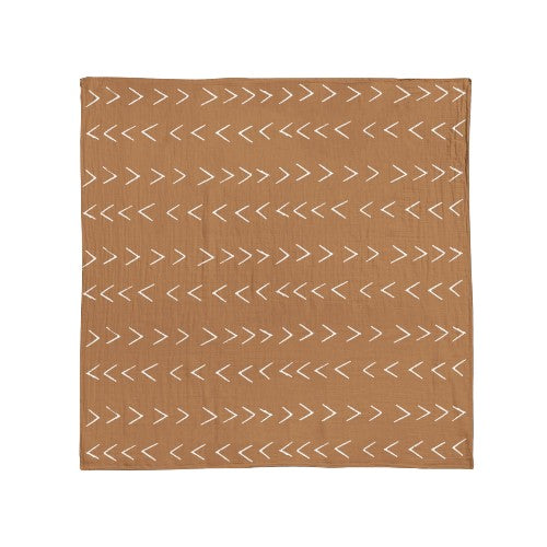 Bronze Mudcloth Muslin Blanket - HoneyBug 