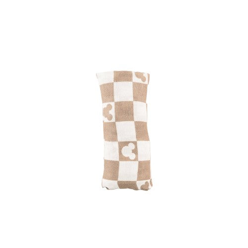 Checkered Mouse Muslin Blanket - HoneyBug 