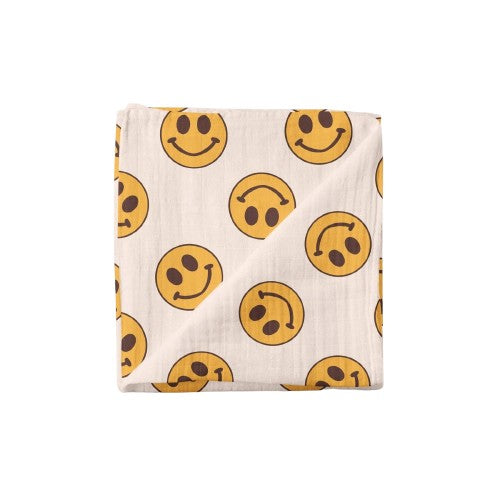 Smiles Muslin Blanket - HoneyBug 