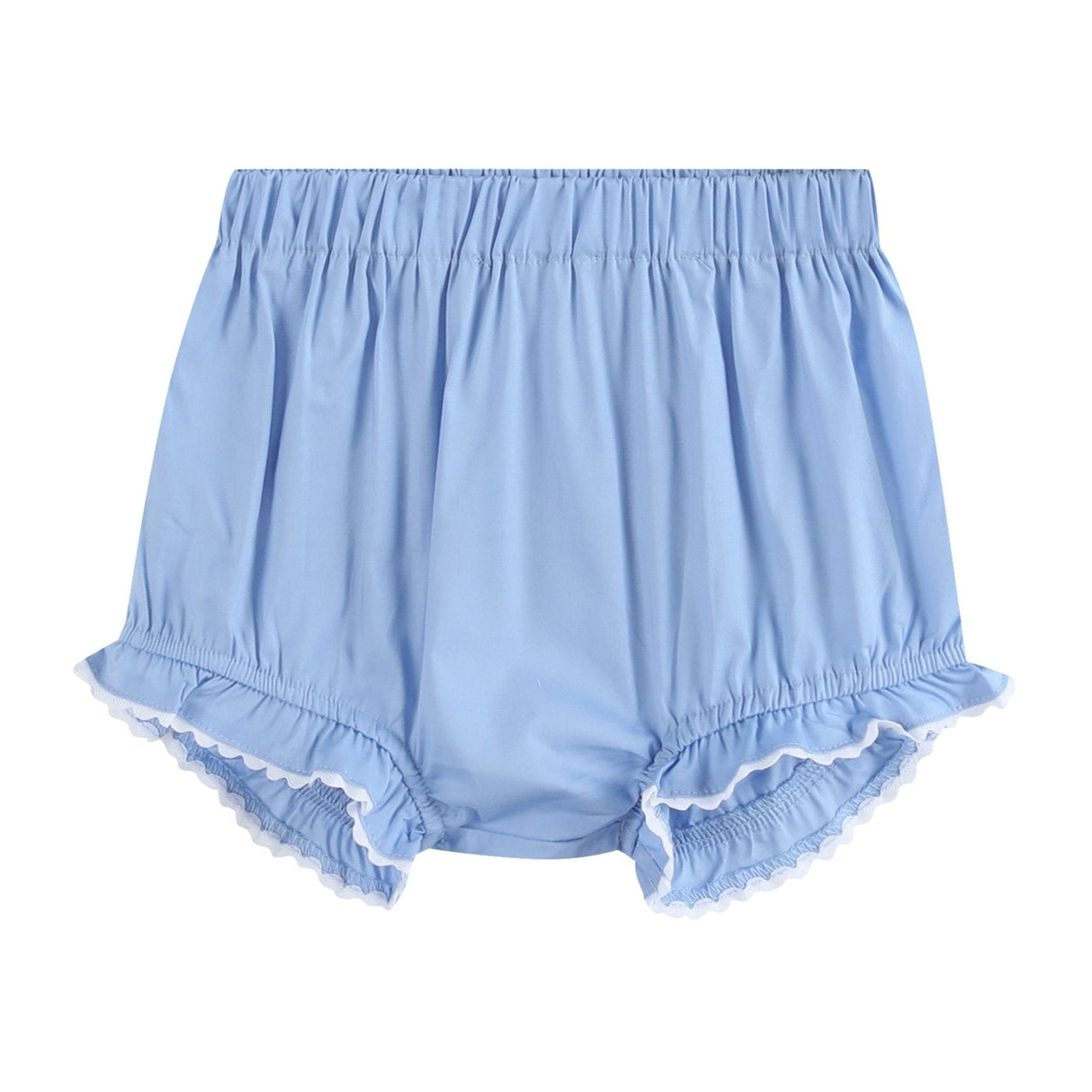 Periwinkle Blue Crosses Smocked Dress and Bloomers Set