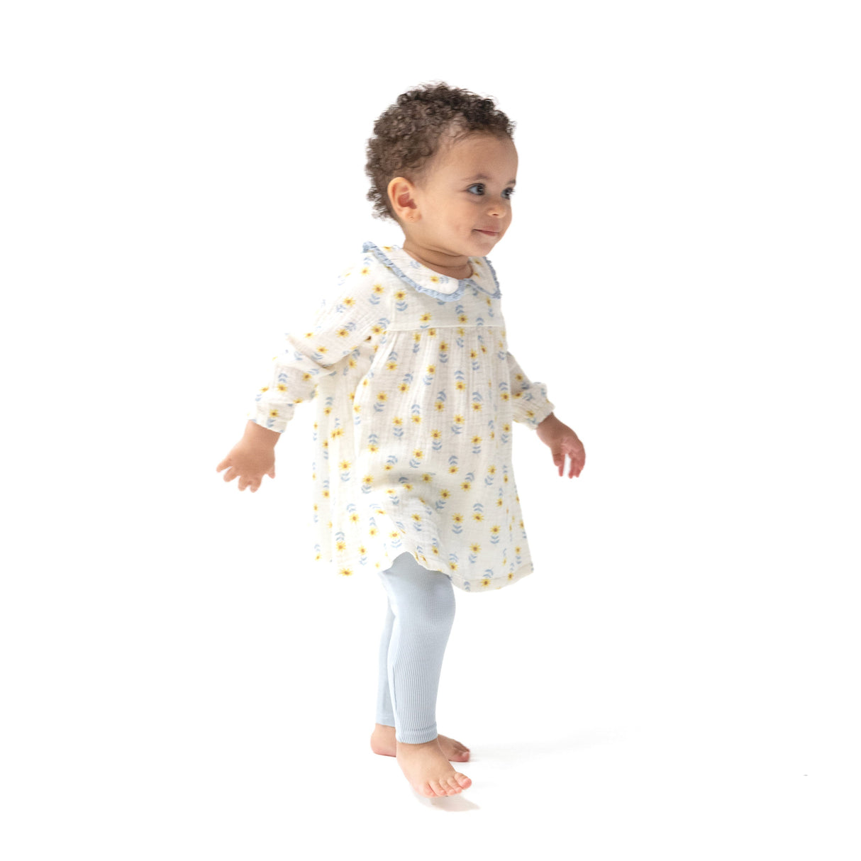 Peter Pan Collar Dress and Leggings - HoneyBug 