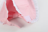 Pink and Lace Summer Baby Bonnet