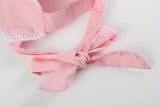 Pink and Lace Summer Baby Bonnet