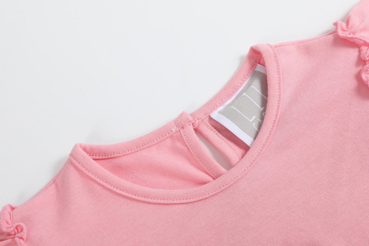 Pink Birthday Girl Ruffle Top and Skort Set