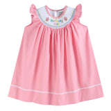 Pink Birthday Girl Smocked Bishop Dress