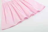 Pink Bunny Ruffle Shoulder Dress