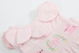 Pink Petal Collared Smocked Bubble Romper