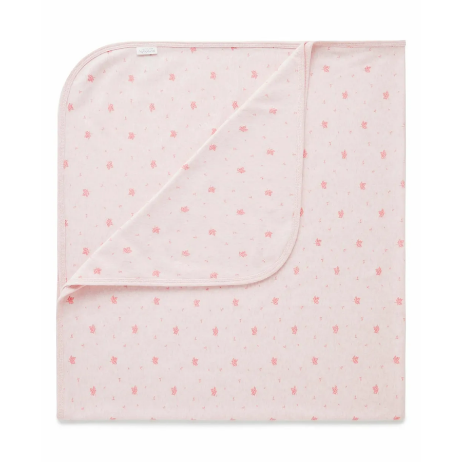 Pale Pink Leaf Blanket - HoneyBug 