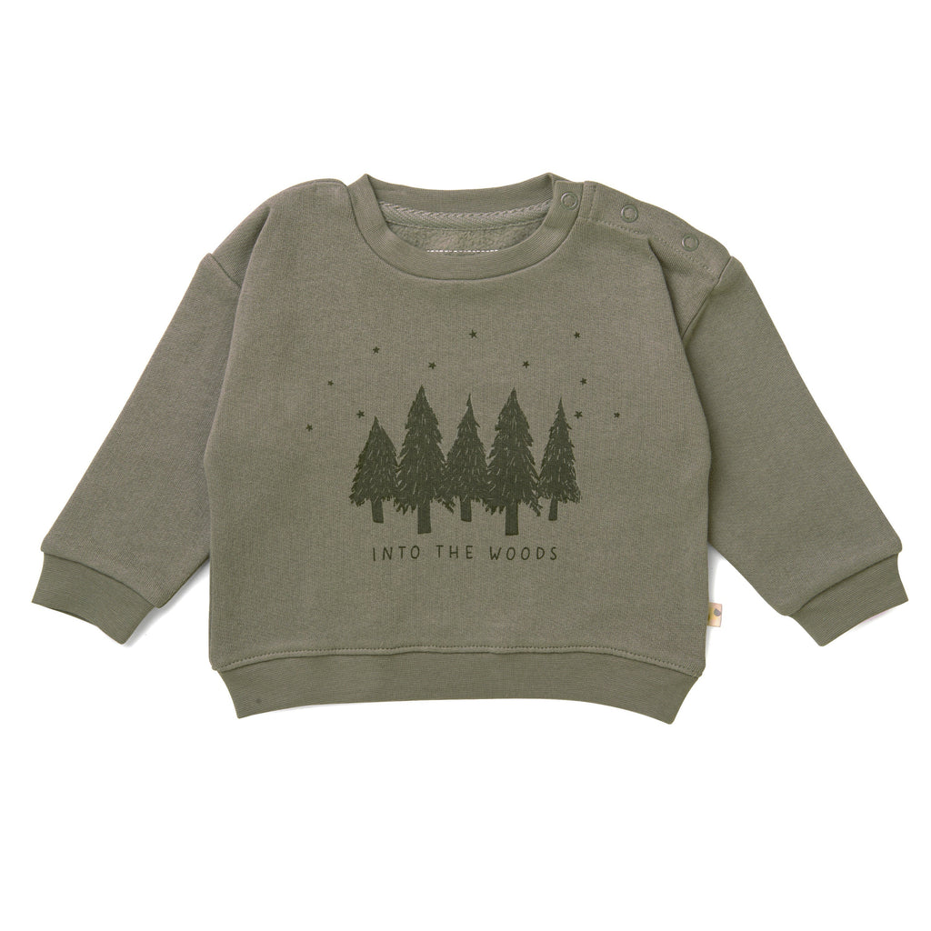 Organic Graphic Sweatshirt - Woods - HoneyBug 