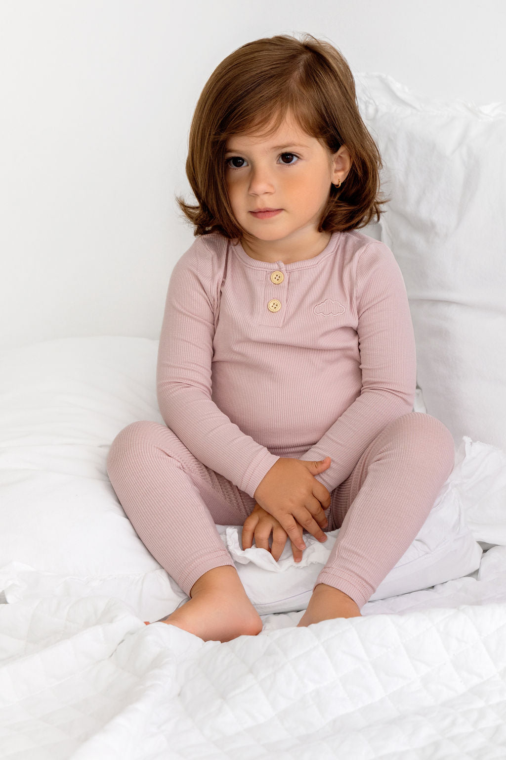 Henley PJ- Blush - HoneyBug 
