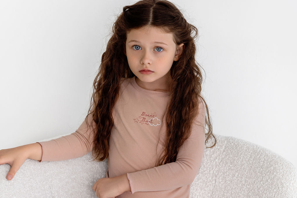 Bonne Nuit PJ- Dusty Pink - HoneyBug 