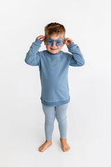 Emoji Sweatsuit- Blue - HoneyBug 