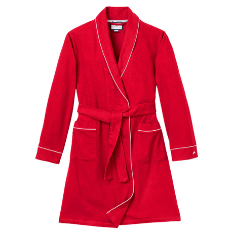 Women's Flannel Robe in Red - HoneyBug 