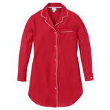 Women's Flannel Nightshirt in Red - HoneyBug 
