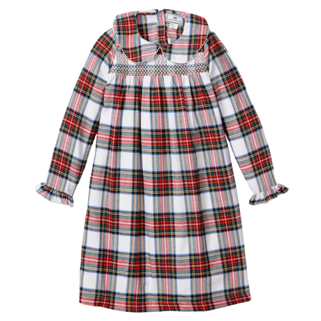 Girl's Brushed Twill Eloise Nightgown in Balmoral Tartan - HoneyBug 