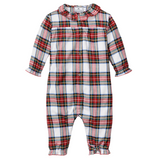 Baby's Brushed Twill Madeline Romper in Balmoral Tartan - HoneyBug 