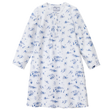 Girl's Twill Beatrice Nightgown in Chalet Toile - HoneyBug 