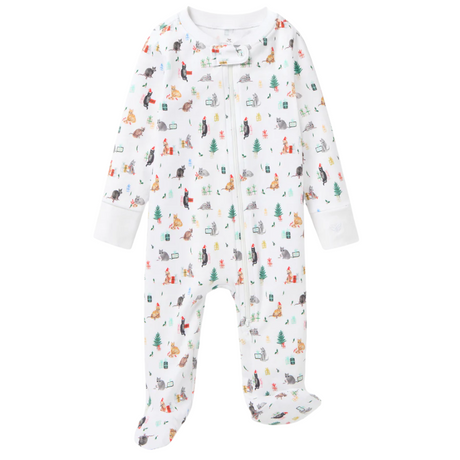 Baby's Pima Romper in Merry Meow - HoneyBug 