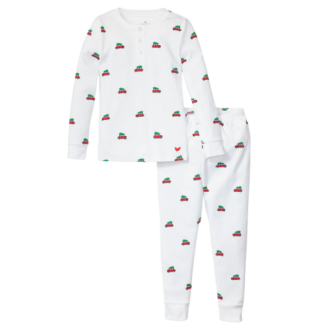 Kid's Pima Snug Fit Pajama Set in Holiday Journey - HoneyBug 