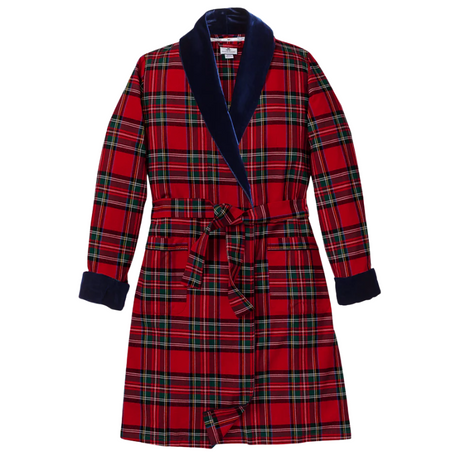 Men's Brushed Twill Velvet Robe in Imperial Tartan - HoneyBug 