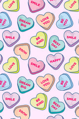 Soft & Stretchy Zipper Footie - Candy Hearts - HoneyBug 