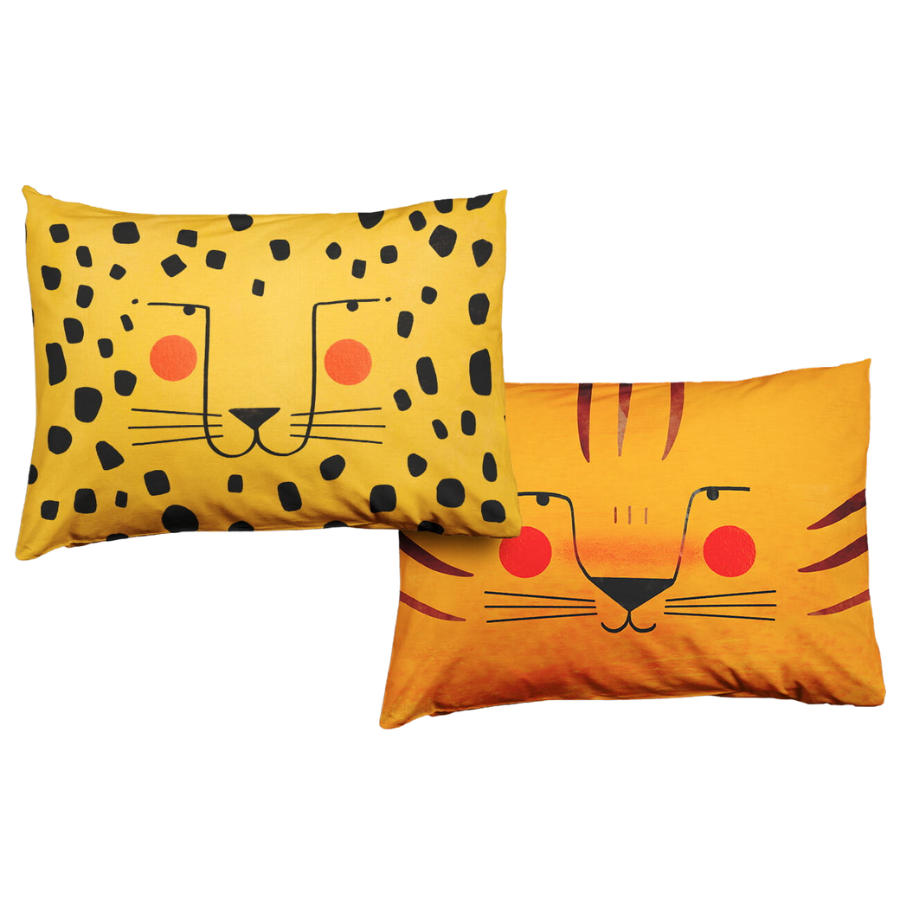 2-pack Jungle Standard Size Pillowcases - HoneyBug 