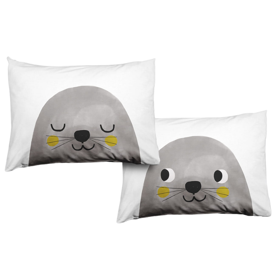 2-pack Seal Standard Size Pillowcases - HoneyBug 