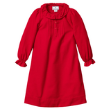 Girl's Flannel Victoria Nightgown in Red