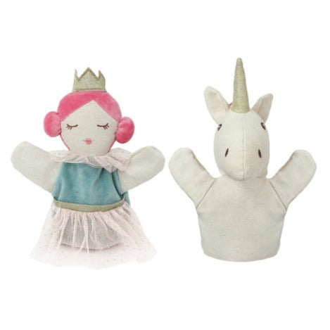 Princess & Unicorn Hand Puppet Set - HoneyBug 