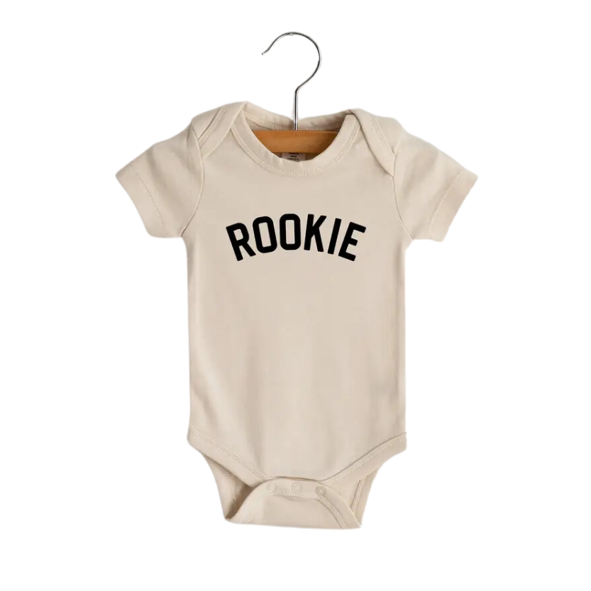 Rookie Organic Baby Bodysuit - Cream - HoneyBug 
