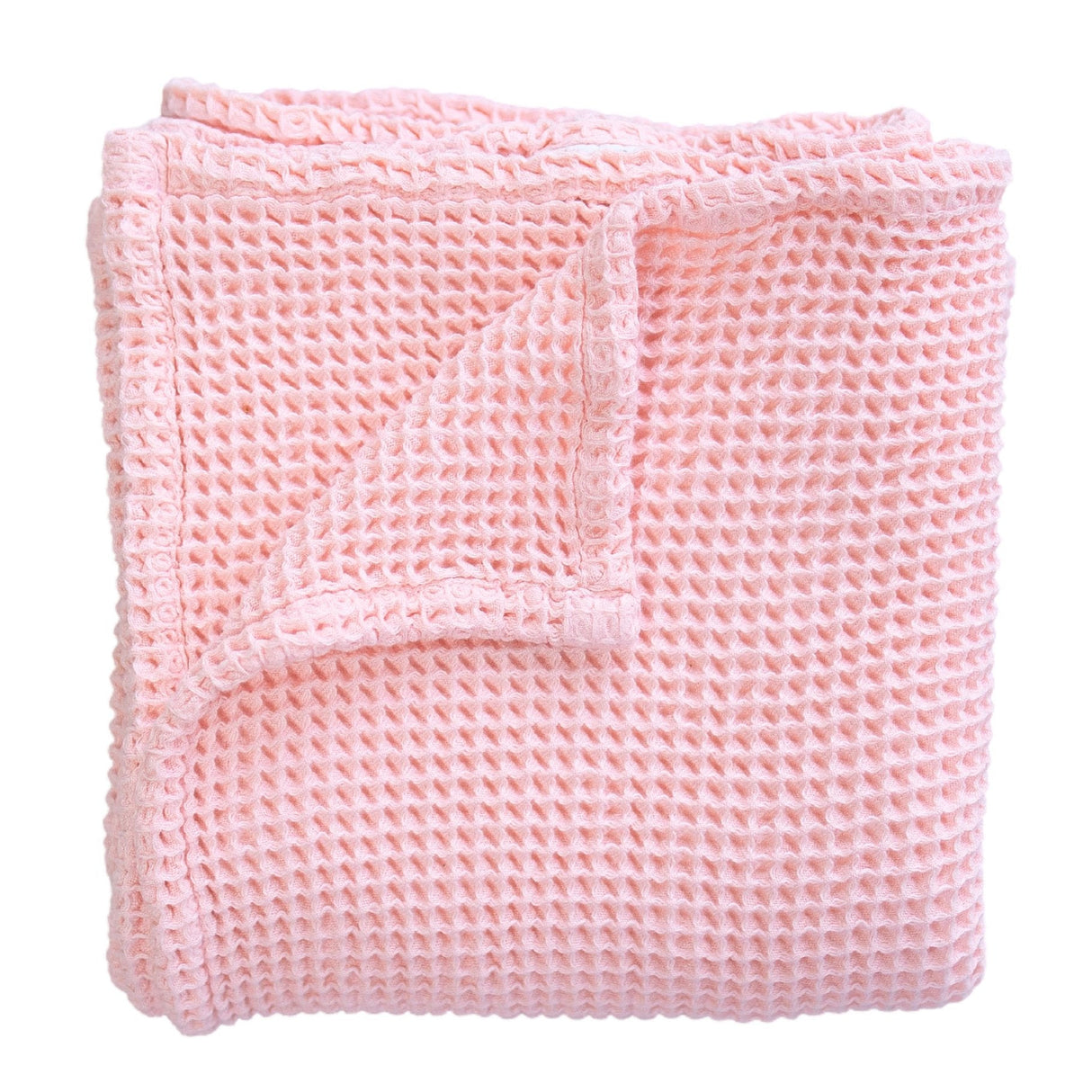 Rose Pink Waffle Baby Blanket