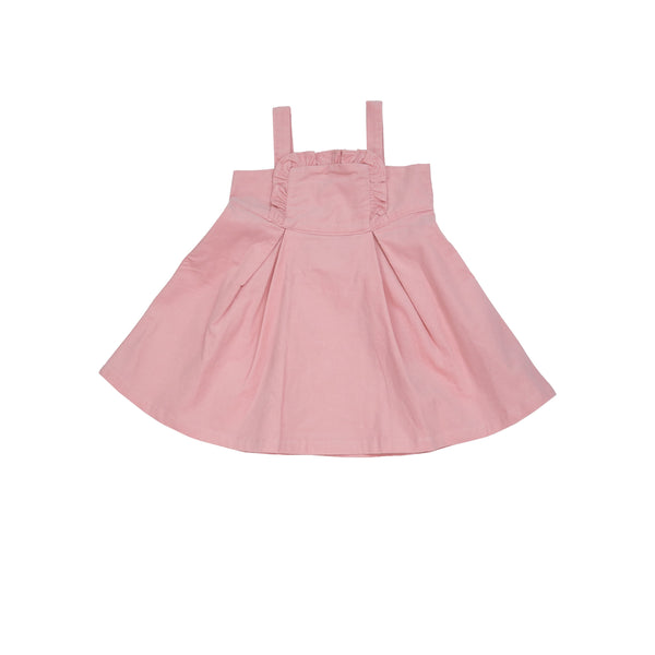 Ruffle Corduroy Jumper With Diaper Cover- Coral Blush - HoneyBug 