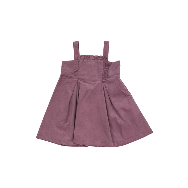 Ruffle Corduroy Jumper With Diaper Cover - Dusty Orchid - HoneyBug 