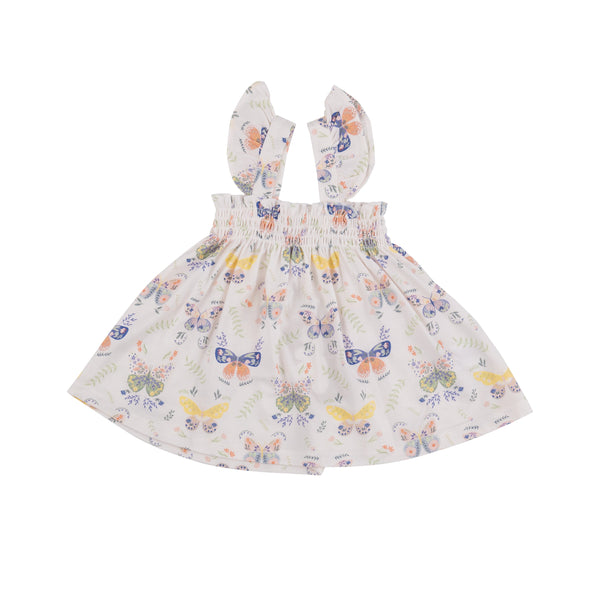 Ruffle Strap Smocked Top And Diaper Cover - Botany Butterflies - HoneyBug 