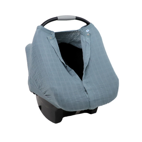 Cotton Muslin Car Seat Canopy - Sea - HoneyBug 