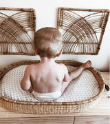 Bassinet Sheet Set - Grey Chevron & Polka Dot - HoneyBug 