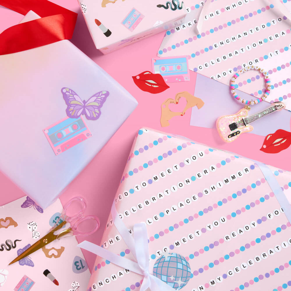 Gifting Era Wrapping Paper Set - 12 Sheets + 16 Tags