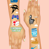 Birthday Battle Tats - 50 Temporary Tattoos