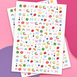 Cute Girl Nail Stickers - 604 Adhesive Nail Stickers