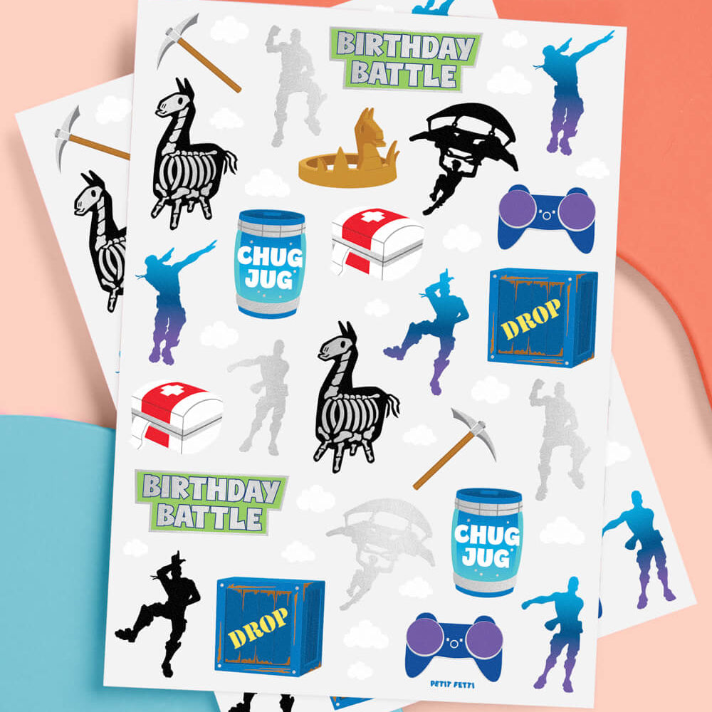 Birthday Battle Tats - 50 Temporary Tattoos