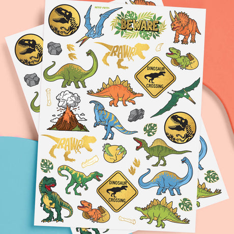 Dino-mite Tats - 44 Foil Temporary Tattoos