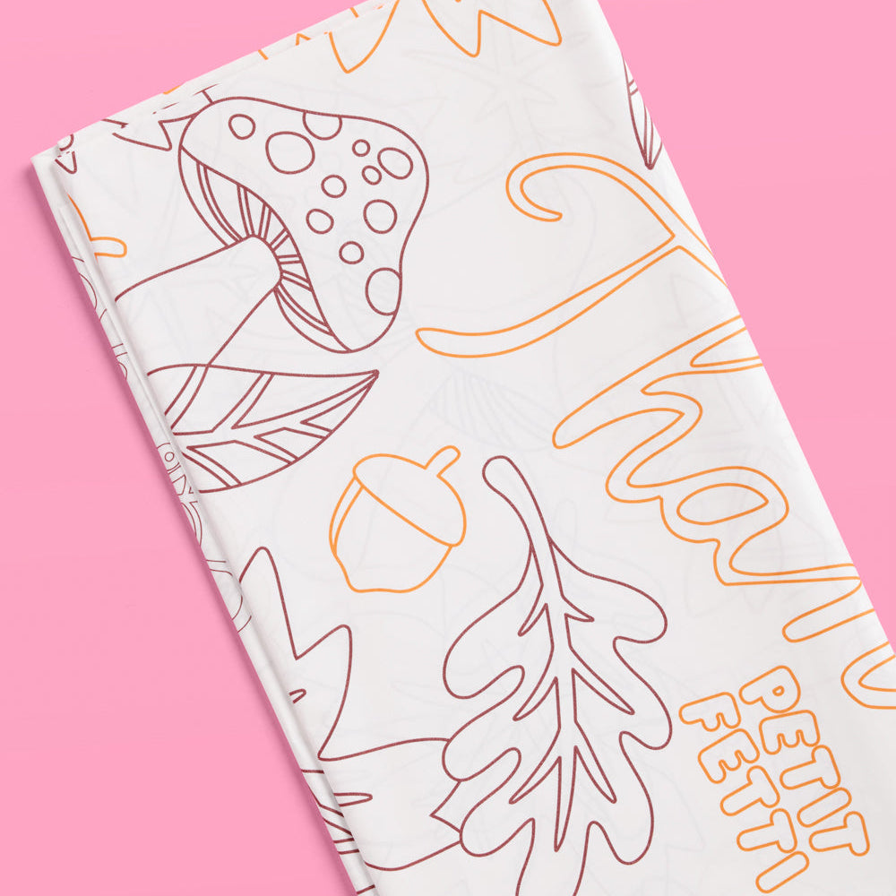 Give Thanks Paper Tablecloth - Coloring Tablecloth