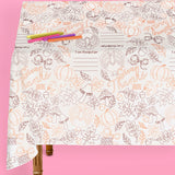 Give Thanks Paper Tablecloth - Coloring Tablecloth