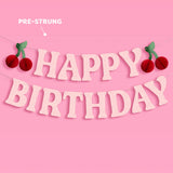 Cherry On Top Bday Banner - 3D Glitter Banner