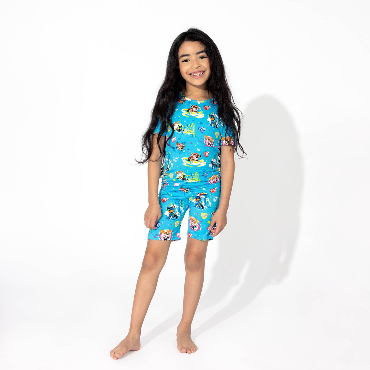 PAW Patrol: The Mighty Movie - Mighty Pups Bamboo Kids Pajama Short Set - HoneyBug 