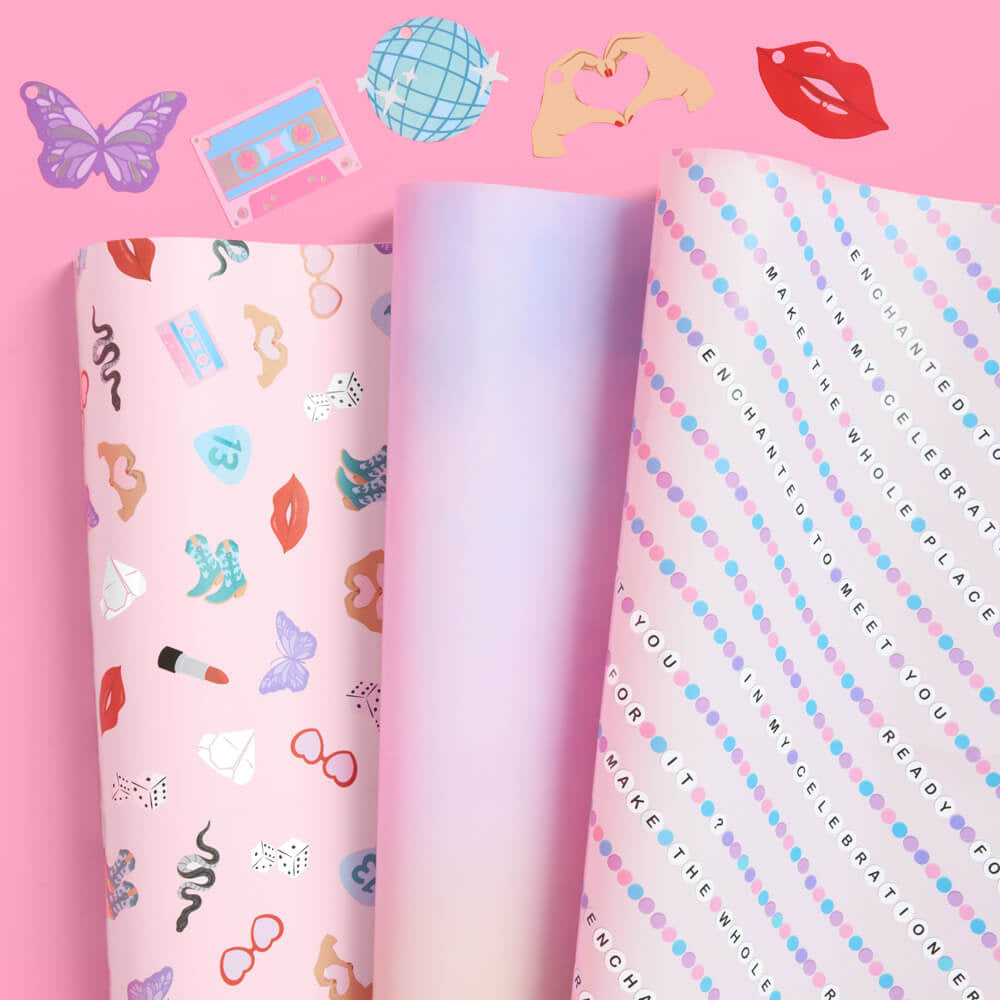 Gifting Era Wrapping Paper Set - 12 Sheets + 16 Tags